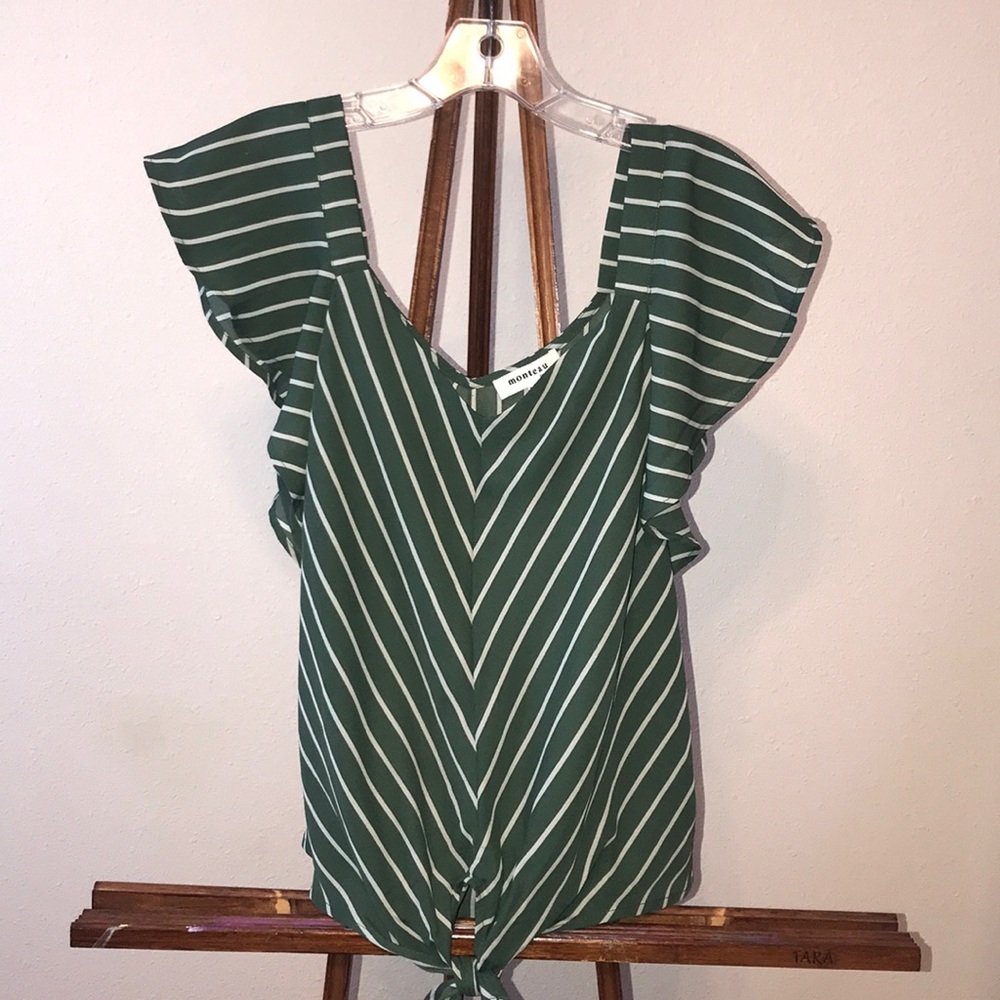 Monteau Los Angeles butterfly sleeve blouse size L